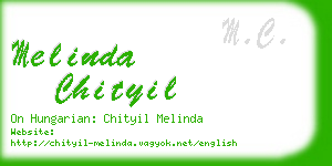 melinda chityil business card